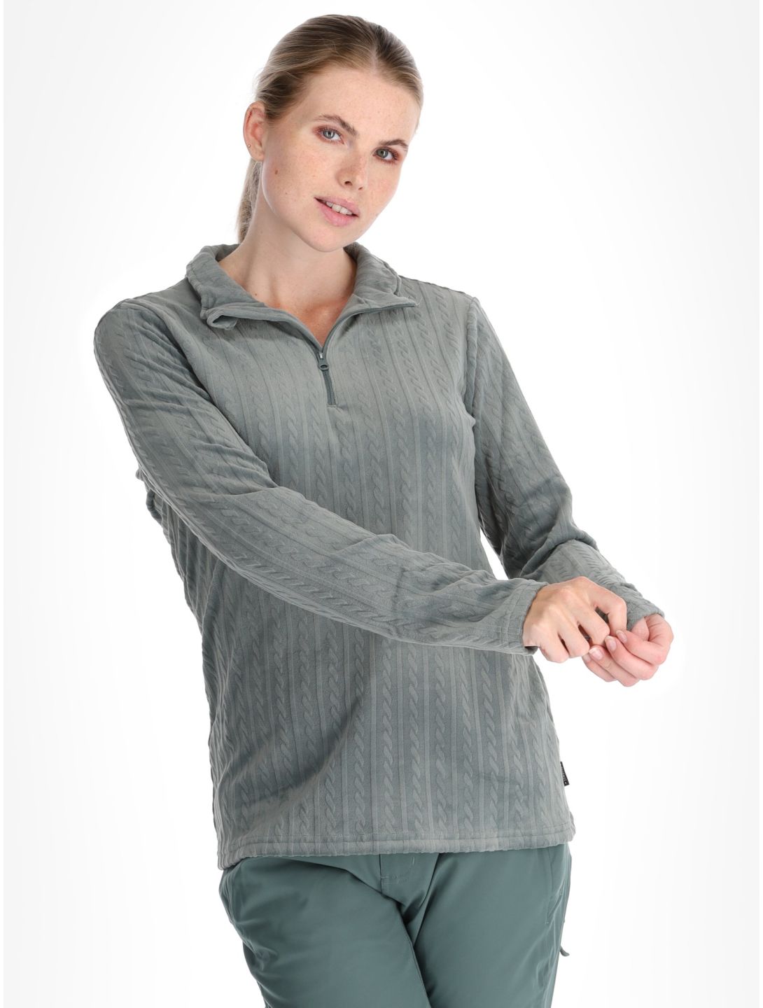 Protest, PRTGAIL 1/4 zip Pullover Damen Evergreen grün 