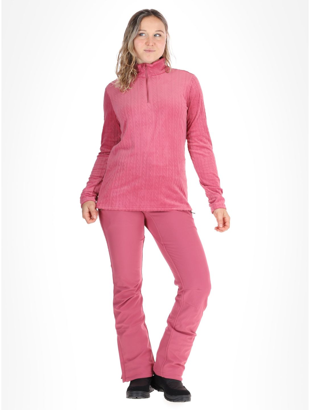 Protest, PRTGAIL 1/4 zip Pullover Damen Rose Dust rosa 