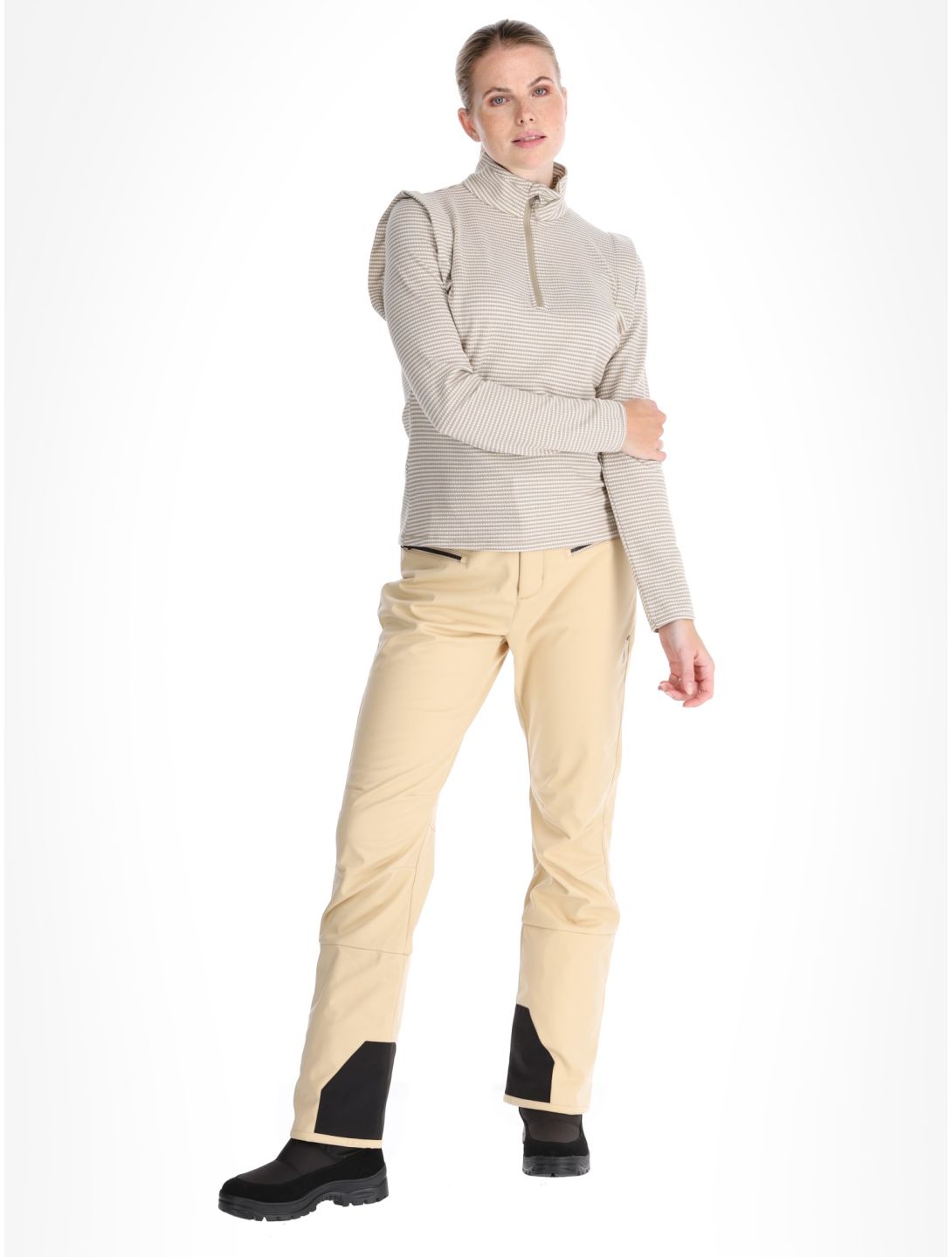 Protest, PRTIVORY 1/4 zip Pullover Damen Bamboo Beige beige 