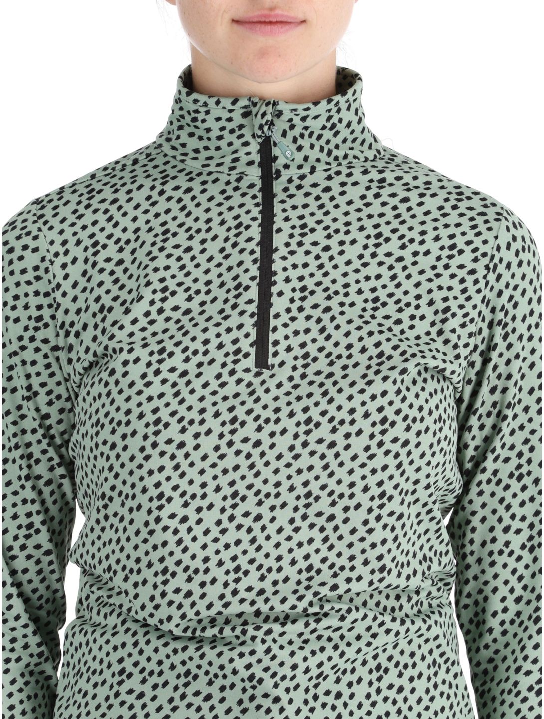 Protest, PRTKACEY 1/4 zip Pullover Damen Green Baygreen grün 