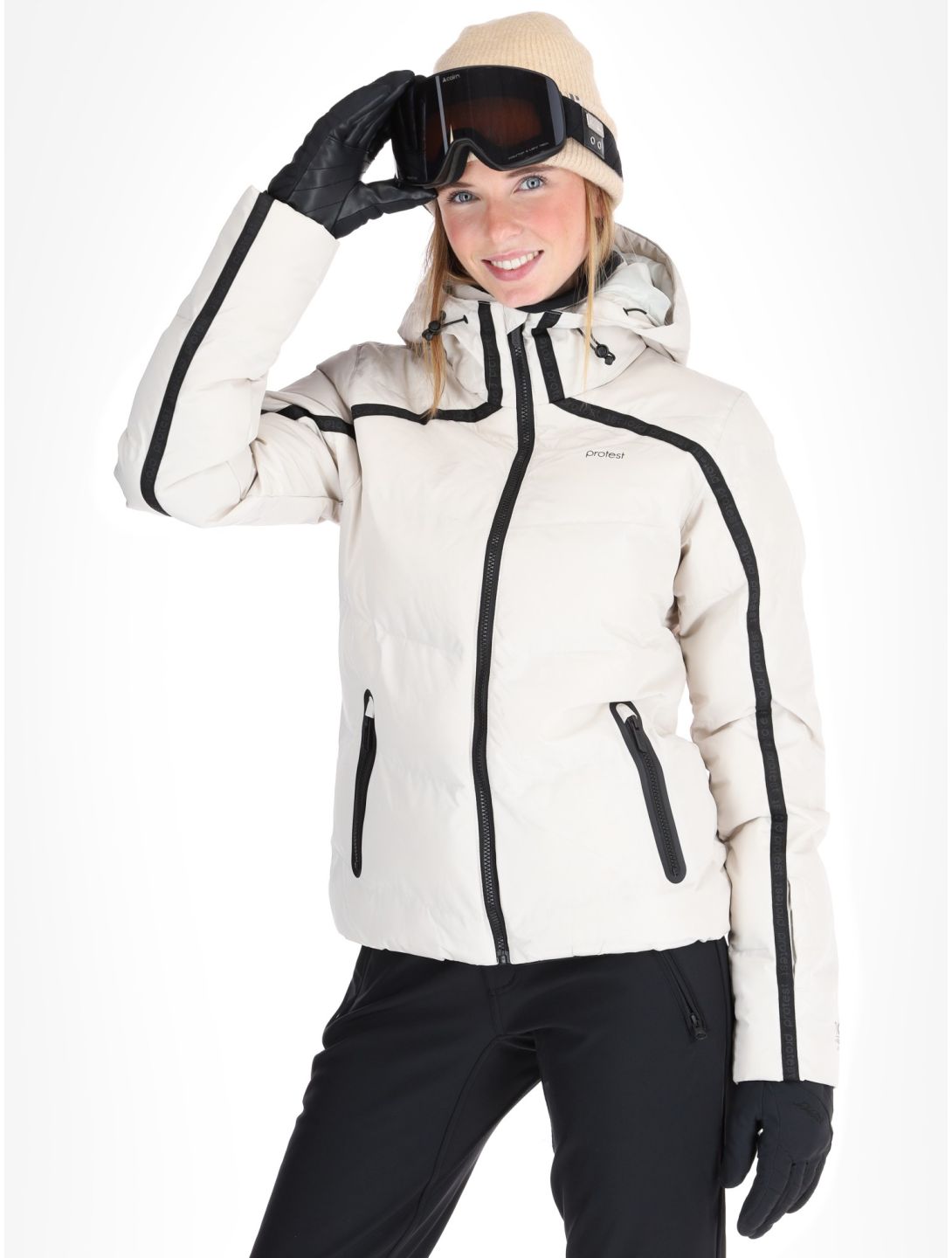 Protest, PRTONYX Skijacke Damen Kitoff White weiß 