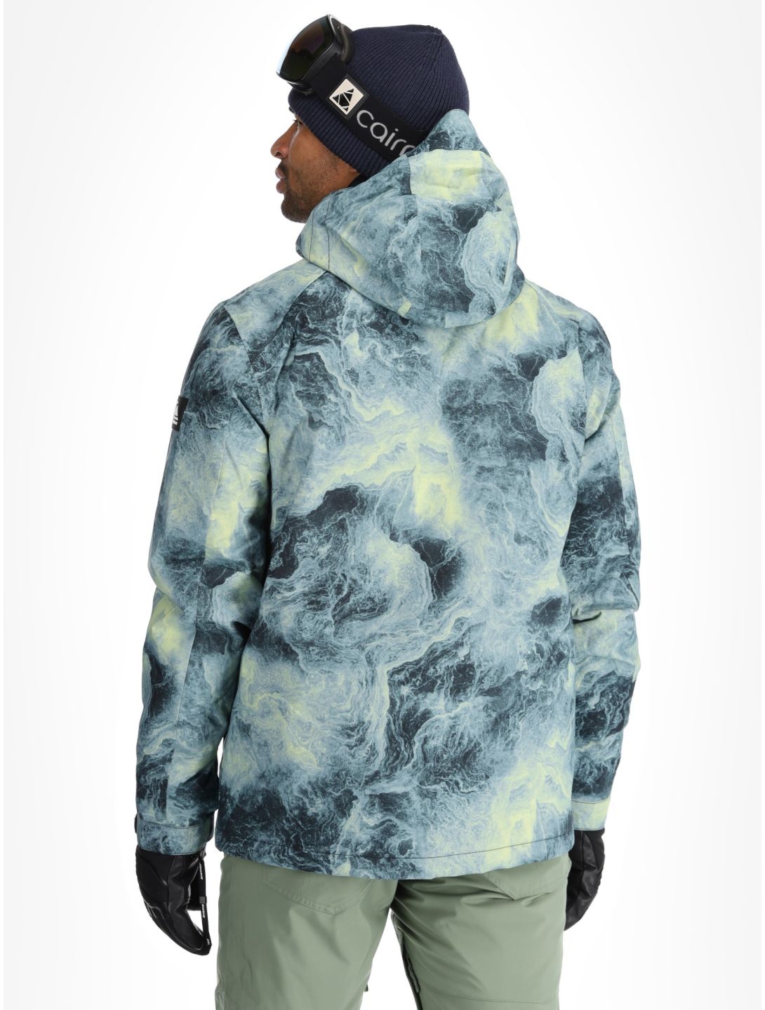 Quiksilver, Mission Printed Skijacke Herren Space Stone Celery Green grün 