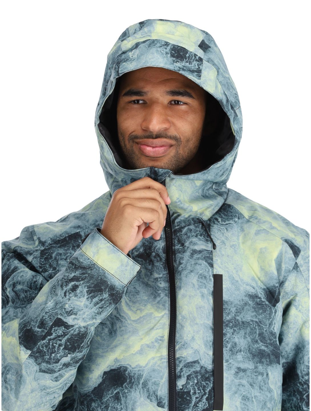 Quiksilver, Mission Printed Skijacke Herren Space Stone Celery Green grün 