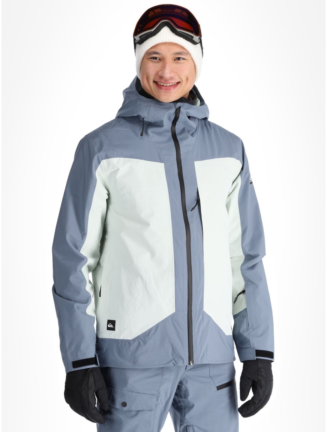 Quiksilver, Muldrow Skijacke Herren Flint Stone grau, weiß 