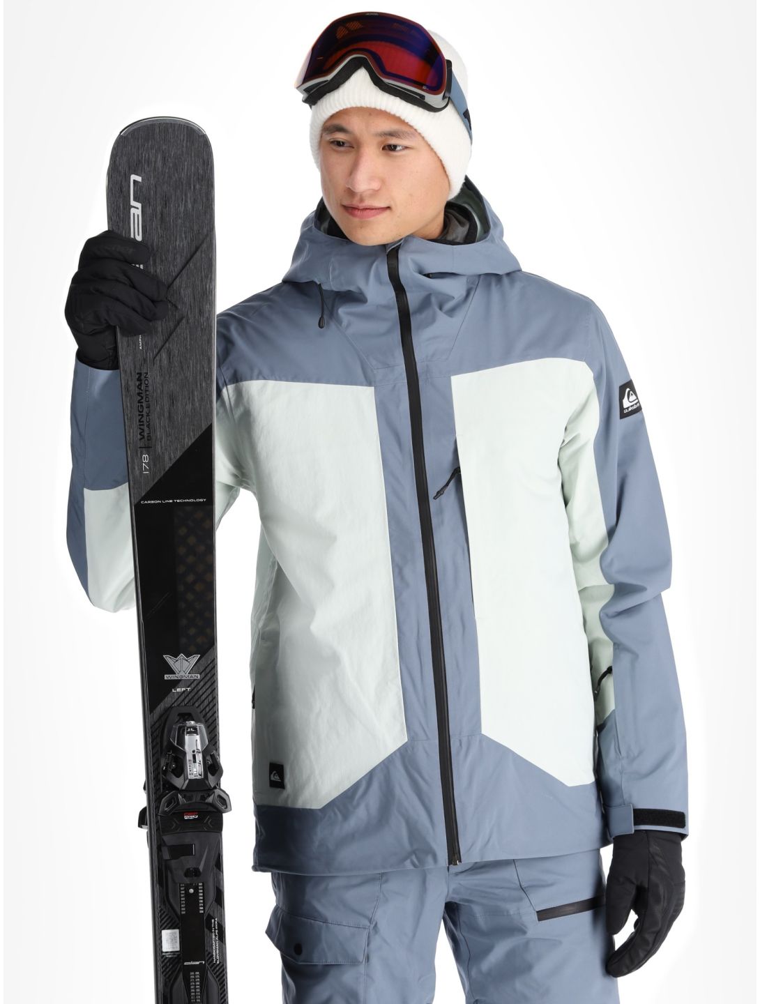 Quiksilver, Muldrow Skijacke Herren Flint Stone grau, weiß 