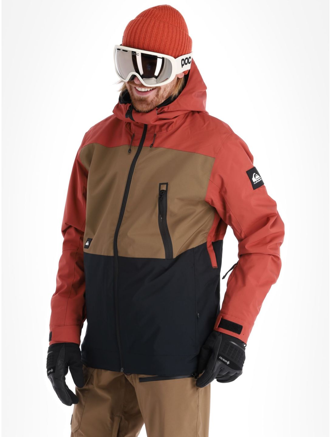 Quiksilver, Sycamore Skijacke Herren Cub braun, rot, schwarz 