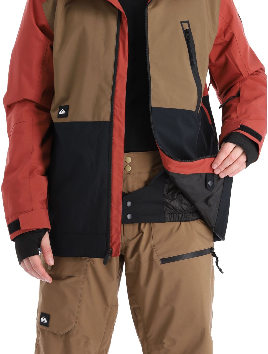 Quiksilver, Sycamore Skijacke Herren Cub braun, rot, schwarz 