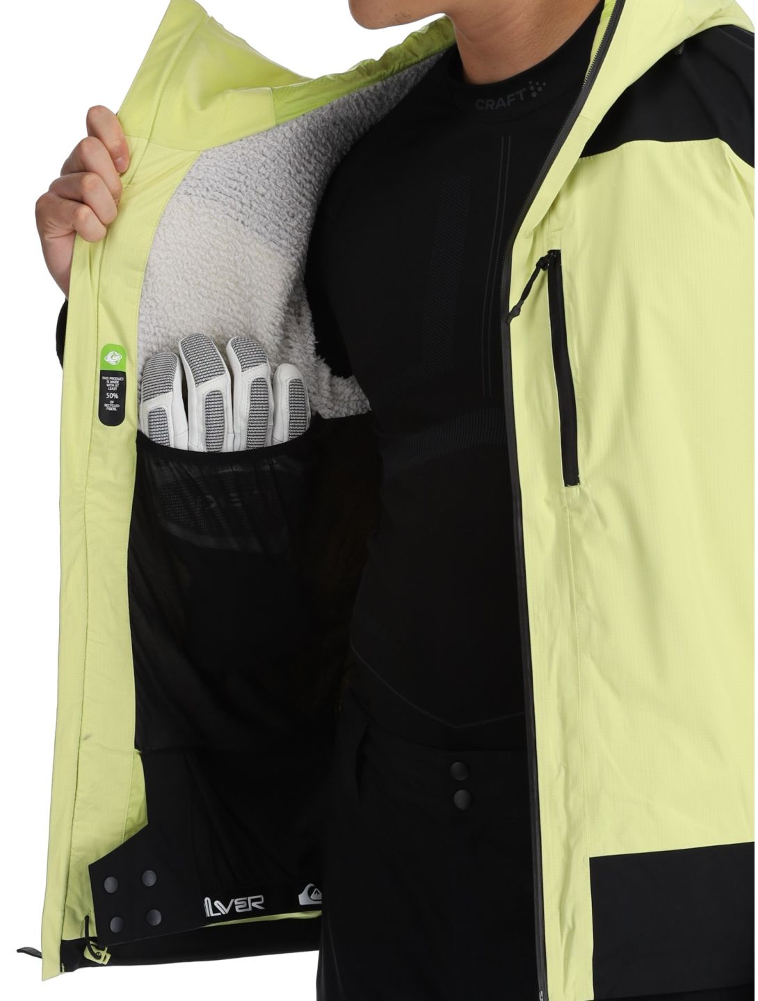 Quiksilver, Ultralight 20K Skijacke Herren Celery Green grün, schwarz 