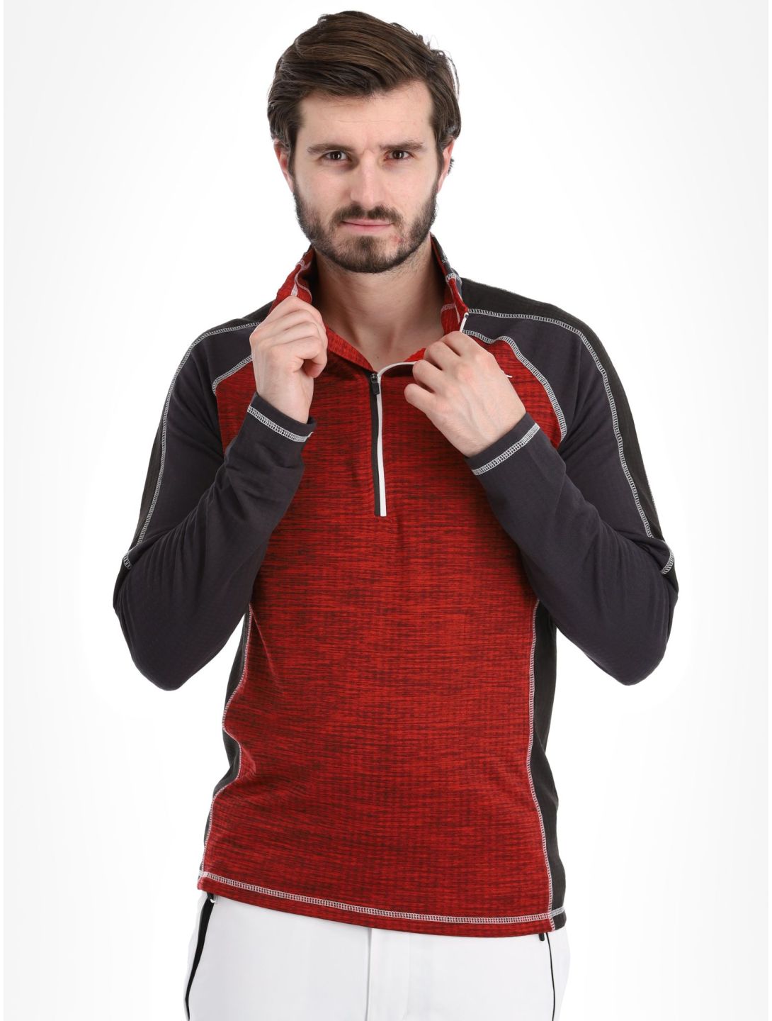 Regatta, Hepley Pullover Herren Danger Red / Ash grau, rot 