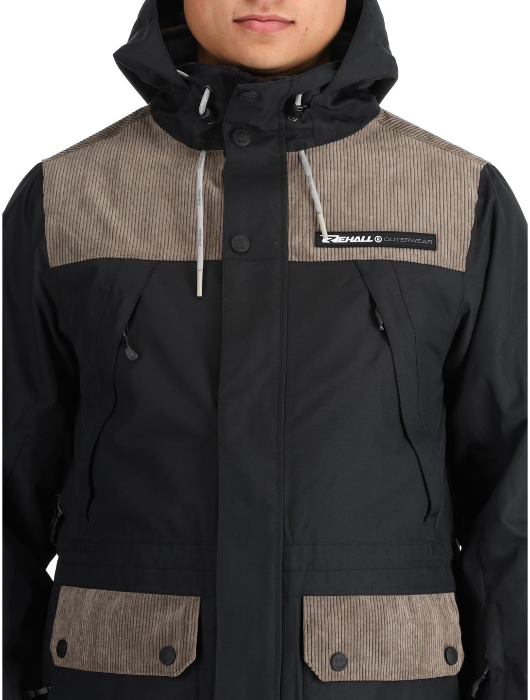 Rehall, Bruce-R Skijacke Herren Black beige, schwarz 