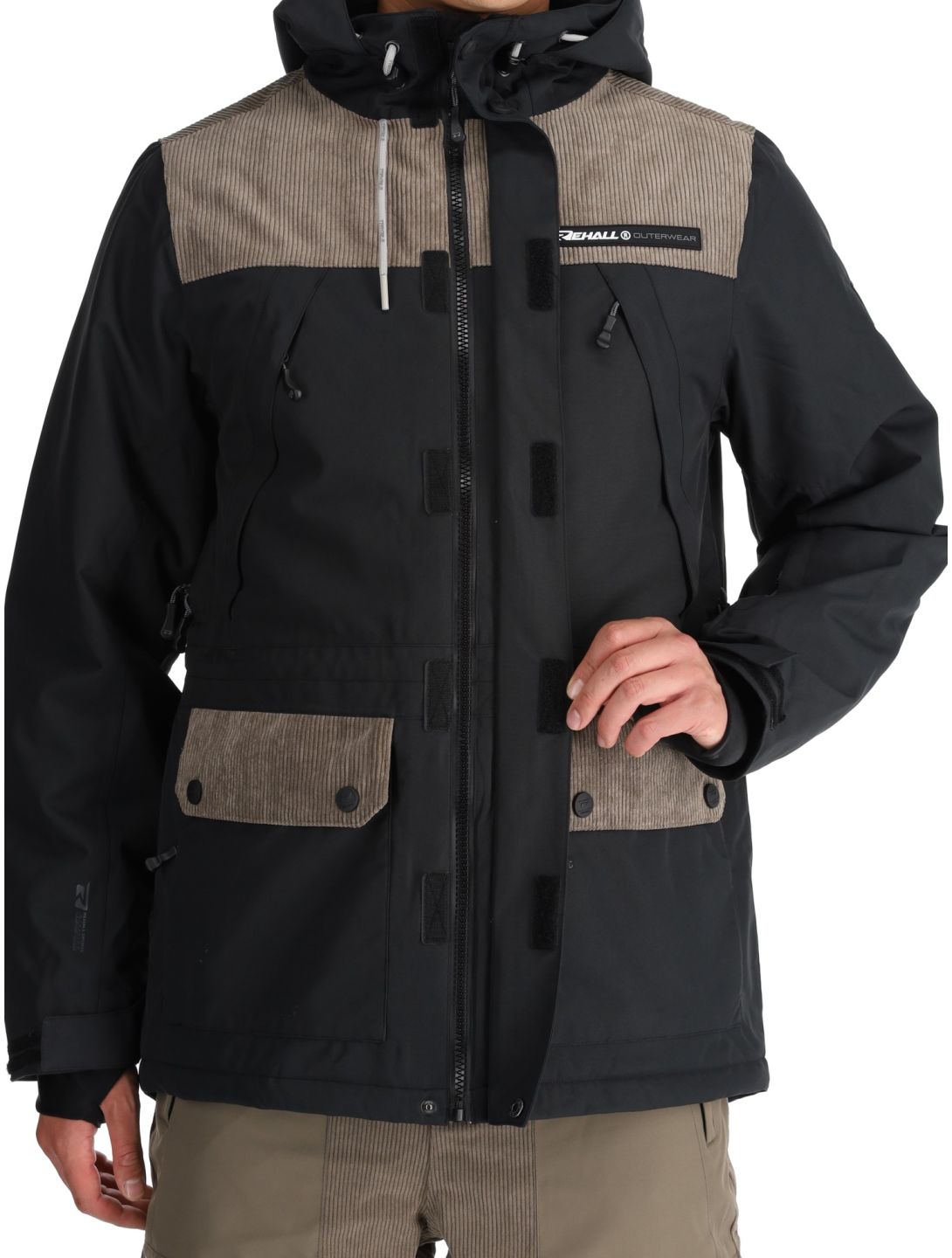 Rehall, Bruce-R Skijacke Herren Black beige, schwarz 