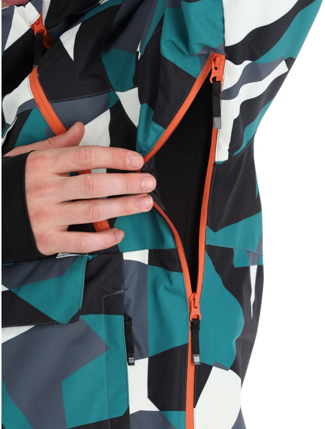 Rehall, Buck-R Skijacke Herren Camo teal green grün, schwarz 