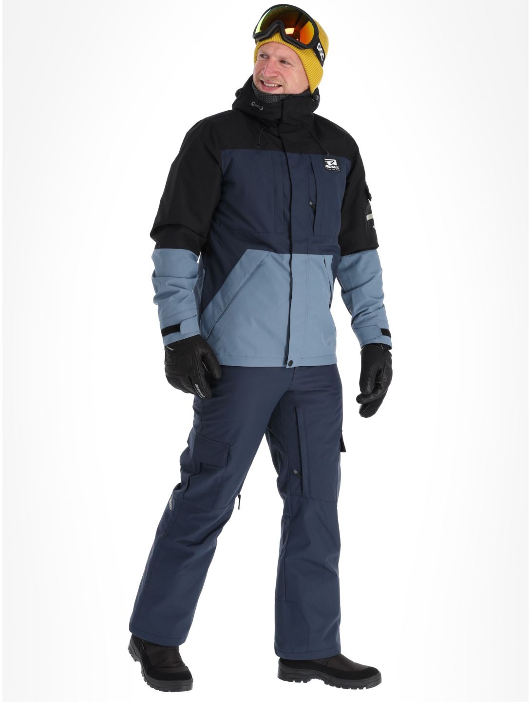 Rehall, Carls-R Skijacke Herren Steel Blue blau, schwarz 