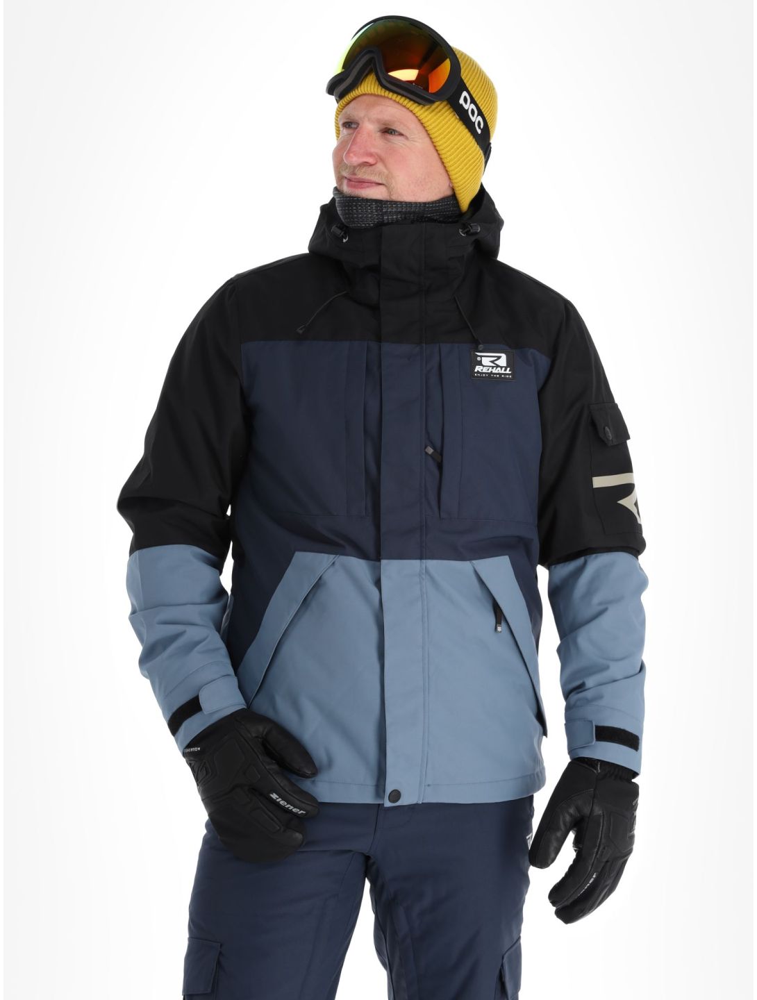 Rehall, Carls-R Skijacke Herren Steel Blue blau, schwarz 