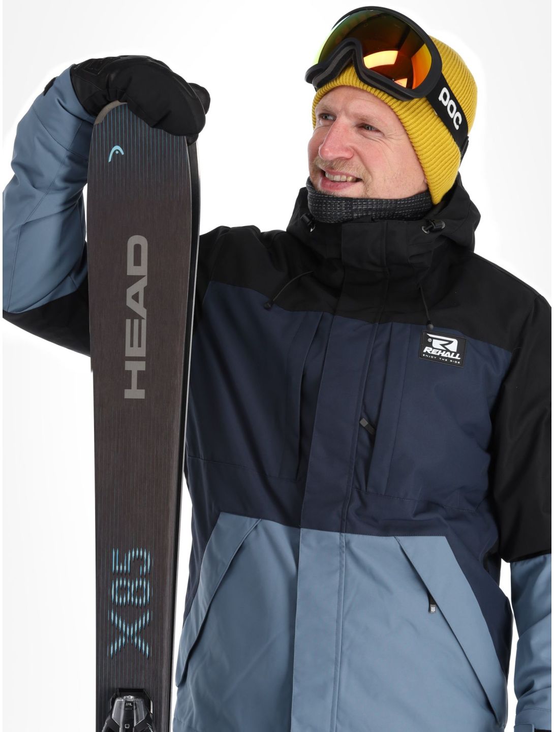 Rehall, Carls-R Skijacke Herren Steel Blue blau, schwarz 