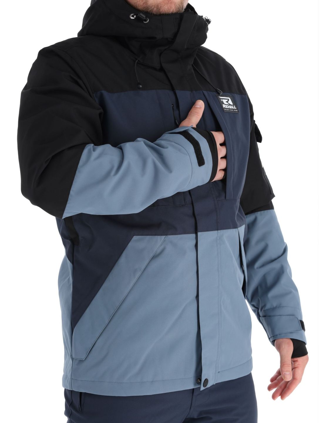 Rehall, Carls-R Skijacke Herren Steel Blue blau, schwarz 