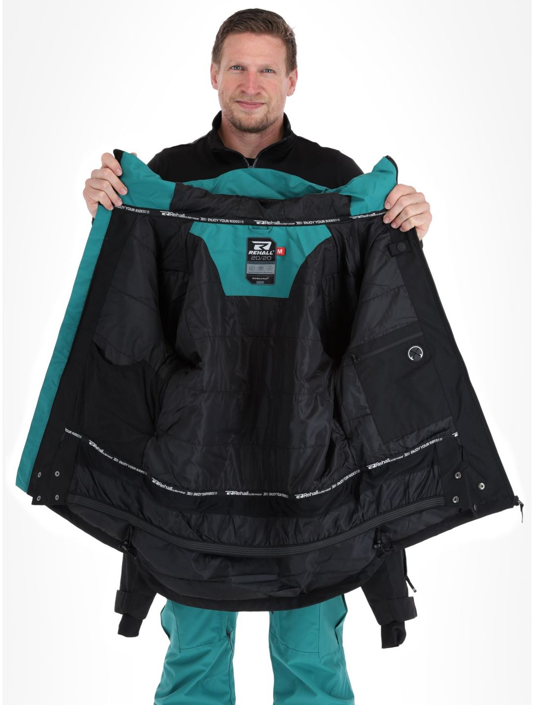 Rehall, Denver-R Skijacke Herren Teal green blau, schwarz 