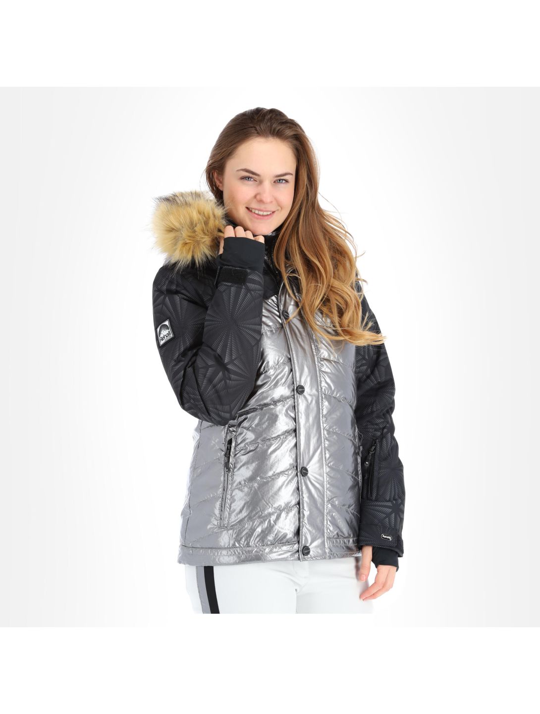 Rehall, Jutta-R Skijacke Damen metallic grau