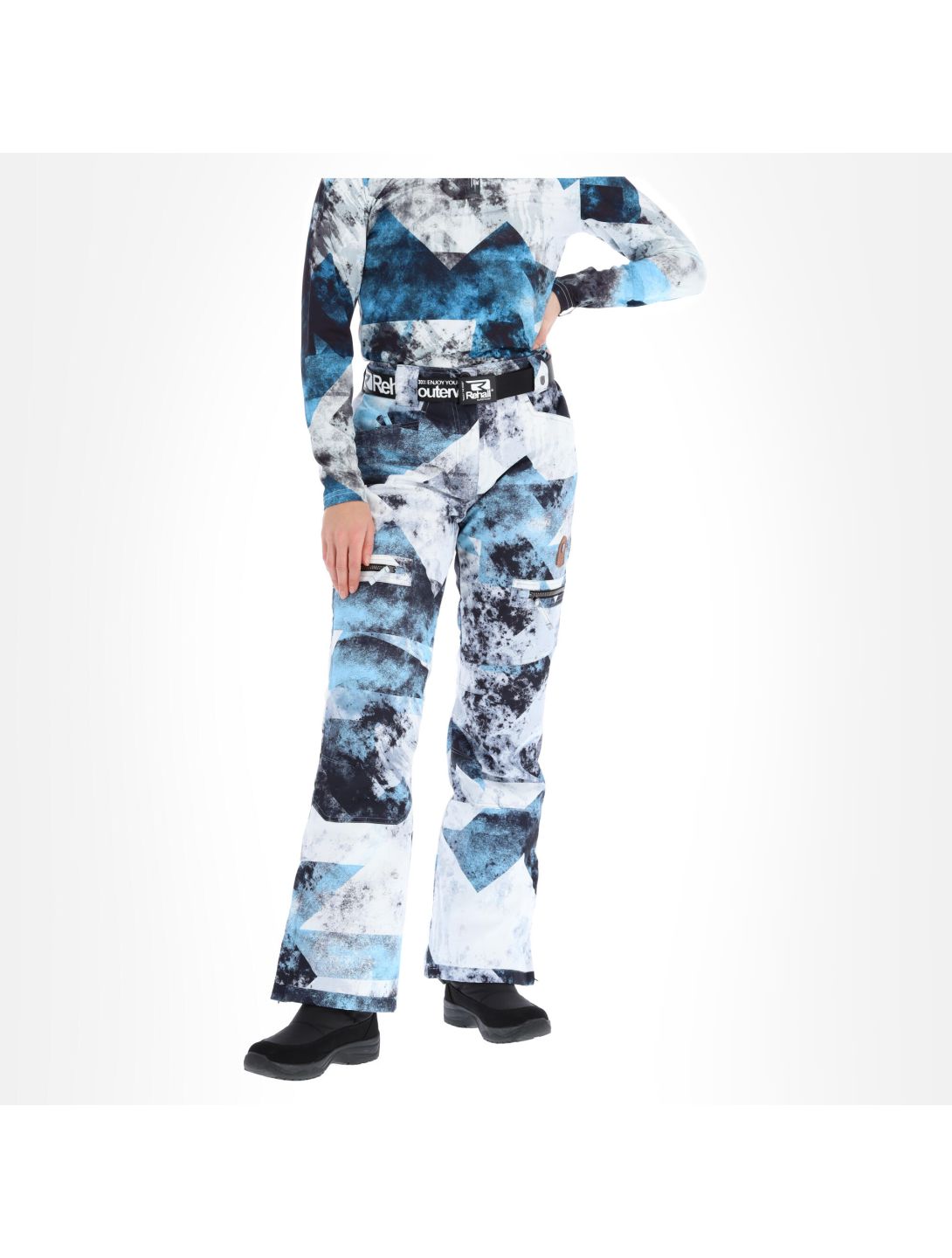 Rehall, Keely-R Skihose Damen graphic blau/weiß