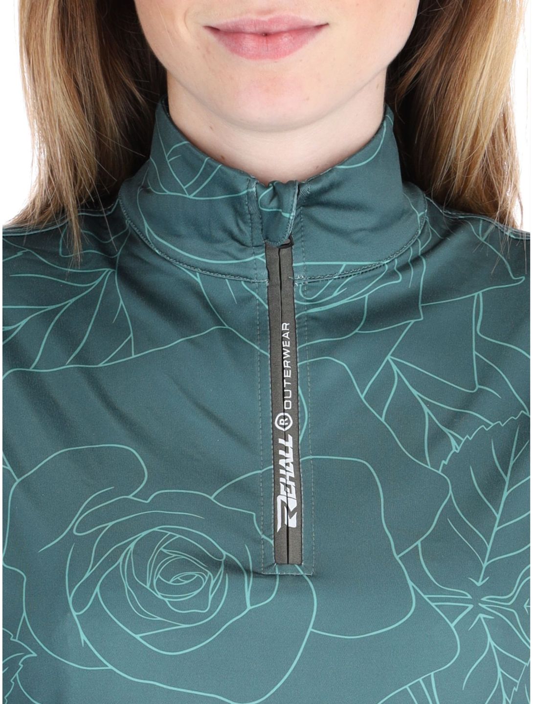 Rehall, Kimi-R Pullover Damen Roses Smoke Pine grün 