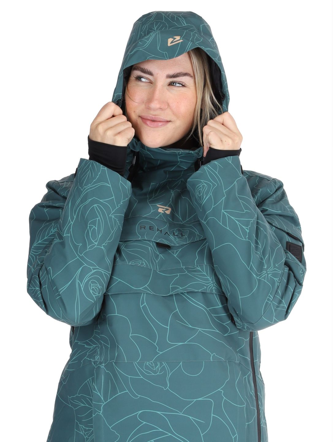 Rehall, Lou-R Skijacke Damen Roses Smoke Pine grün 