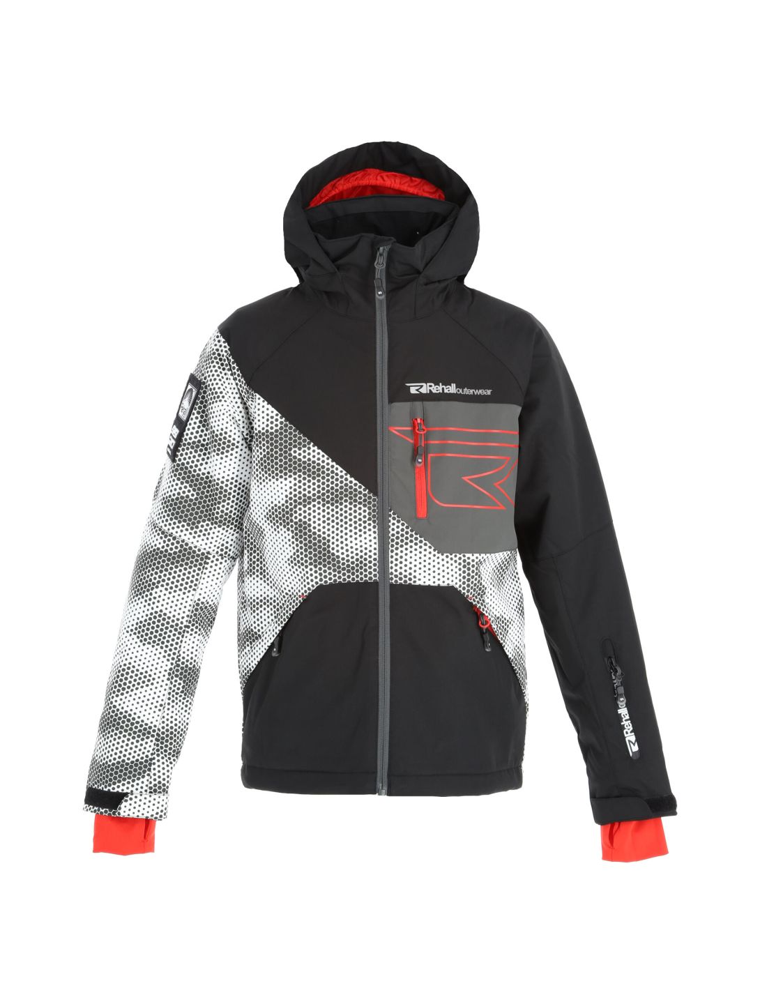 Rehall, Maine-R-Jr Skijacke Kinder camo weiß