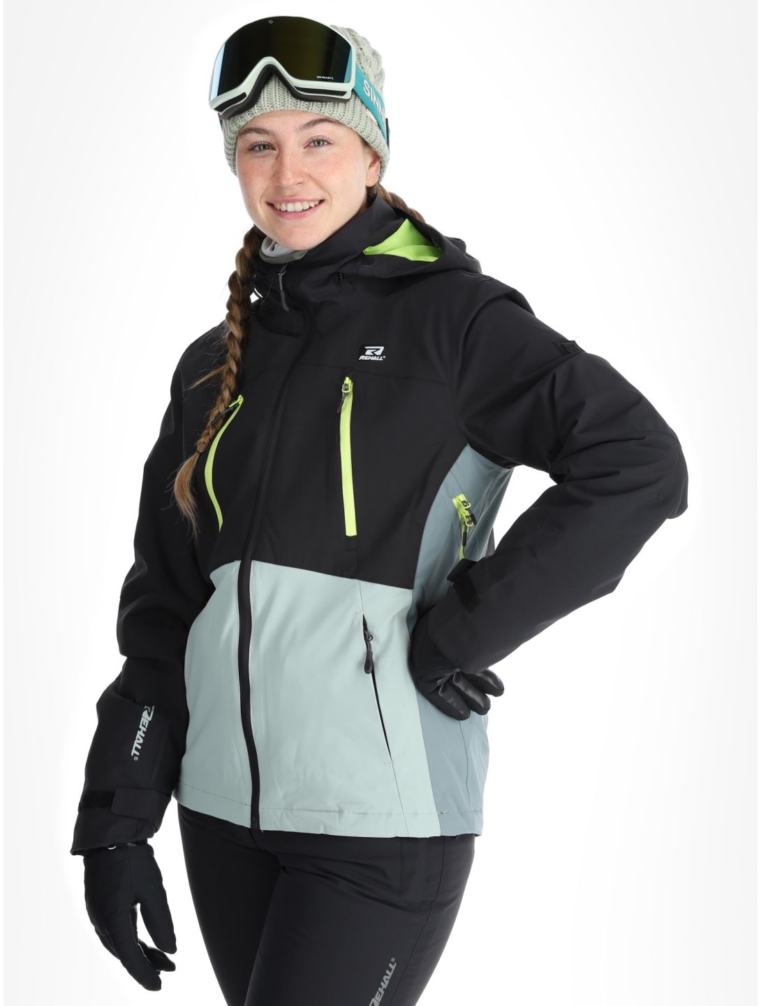 Rehall, Meave-R Skijacke Damen Sharp Green grün, schwarz 