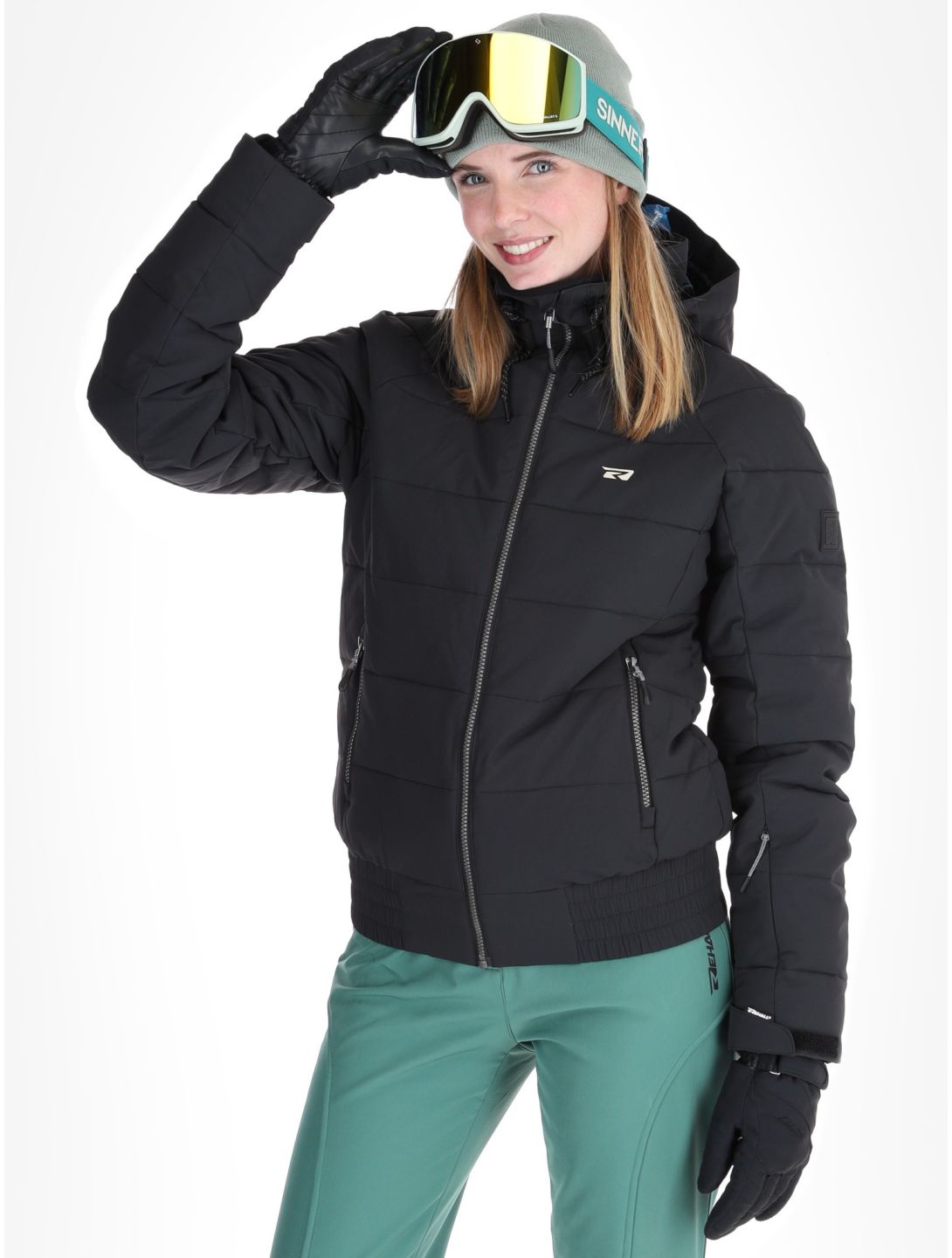 Rehall, Puffy-R Skijacke Damen Caviar schwarz 