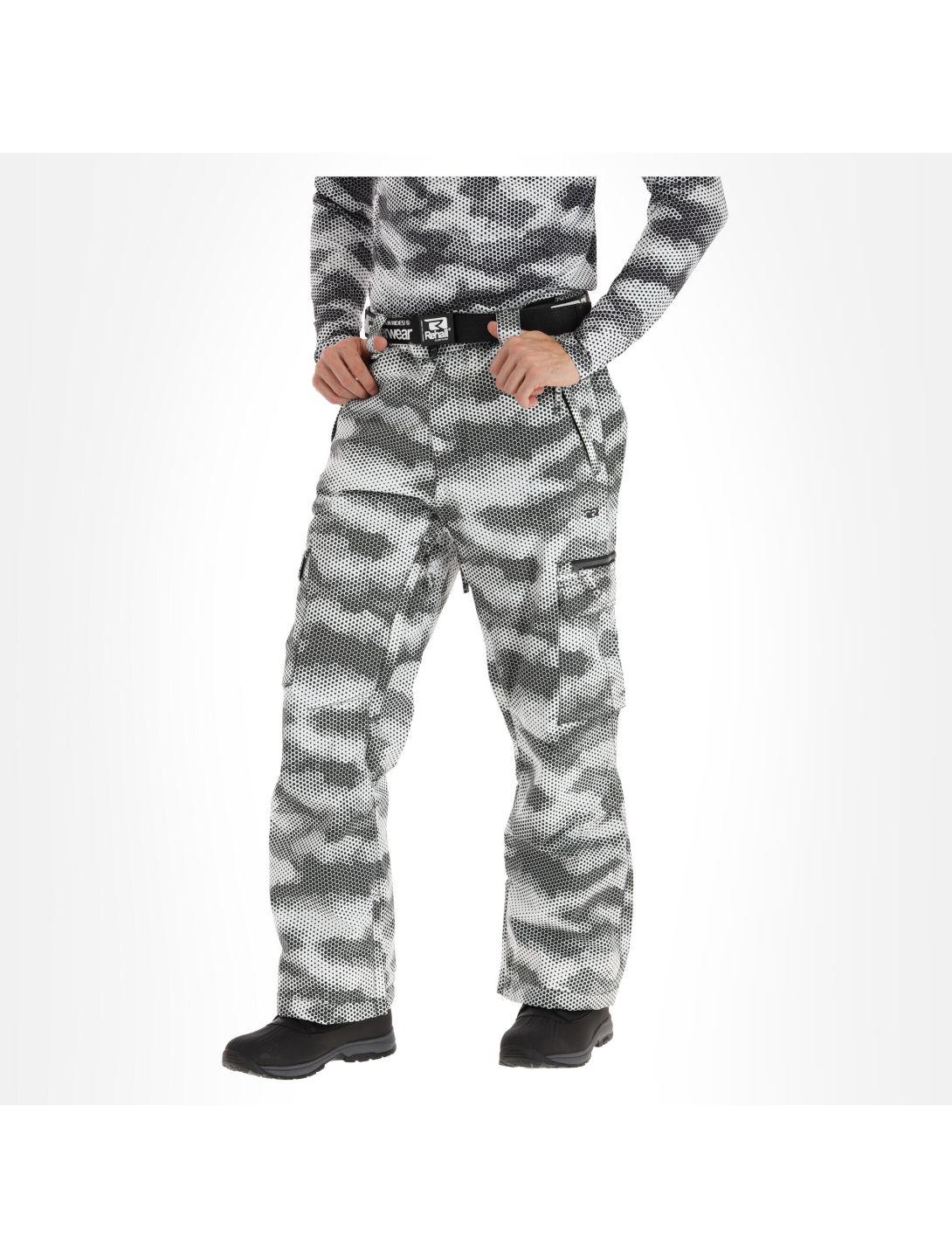 Rehall, Ride-R Skihose Herren honeycomb camo weiß