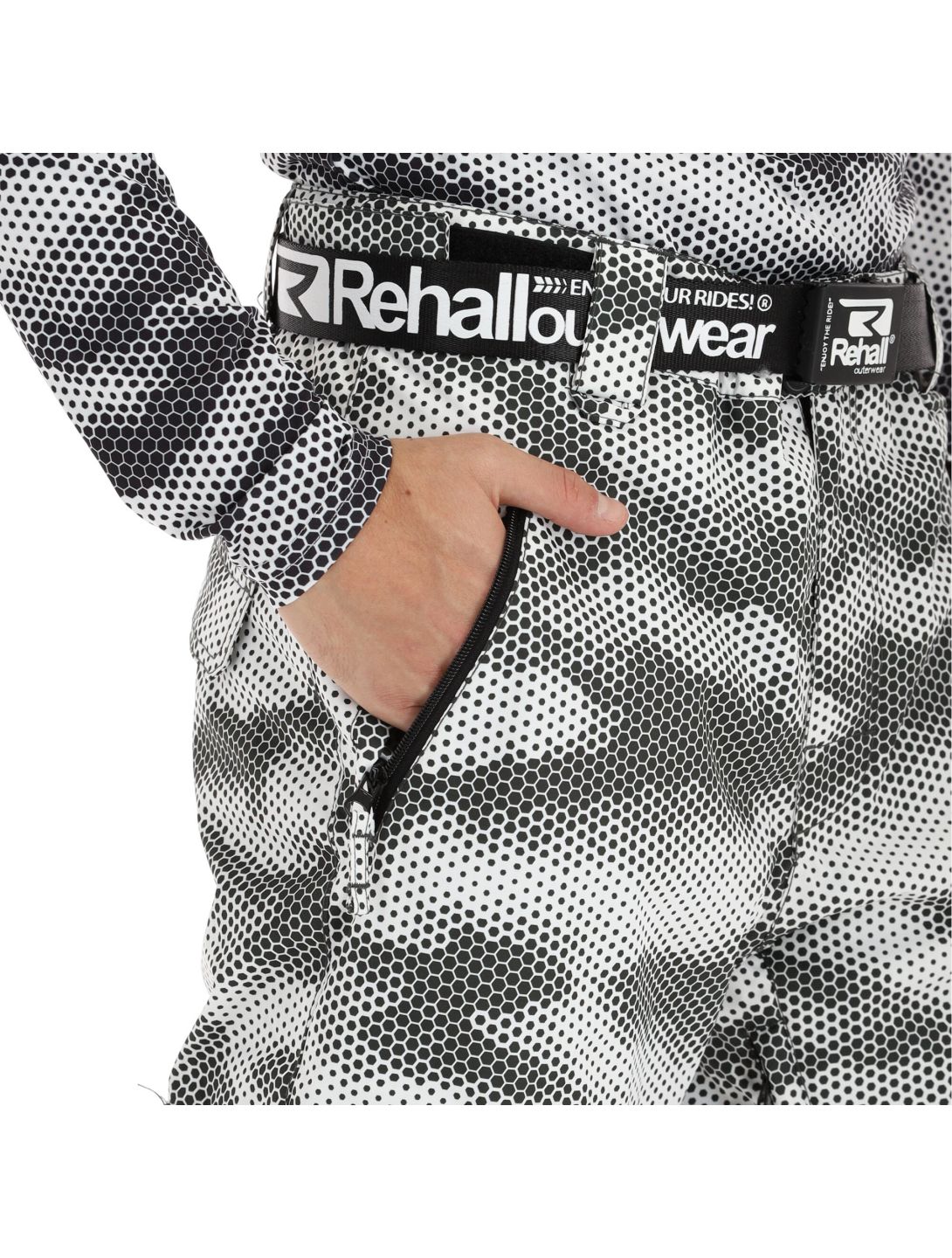 Rehall, Ride-R Skihose Herren honeycomb camo weiß