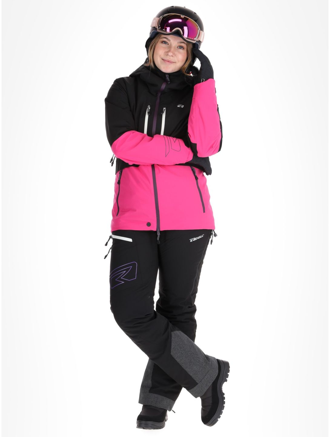 Rehall, Sabinio-R Skijacke Damen Pink rosa, schwarz 