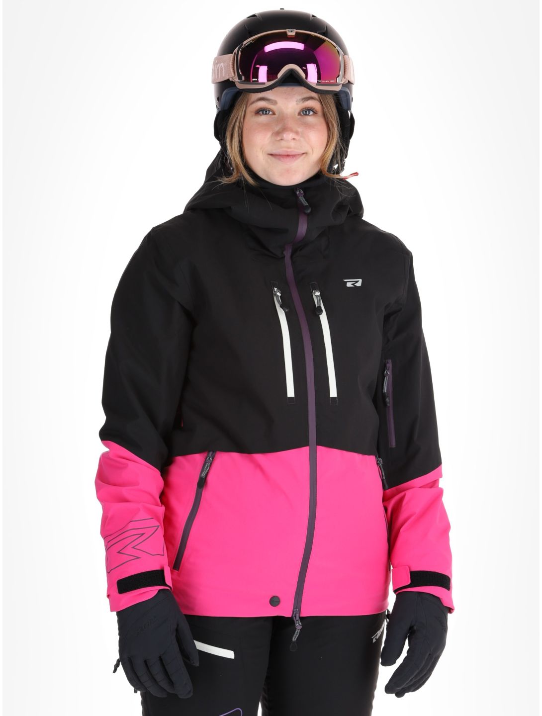 Rehall, Sabinio-R Skijacke Damen Pink rosa, schwarz 