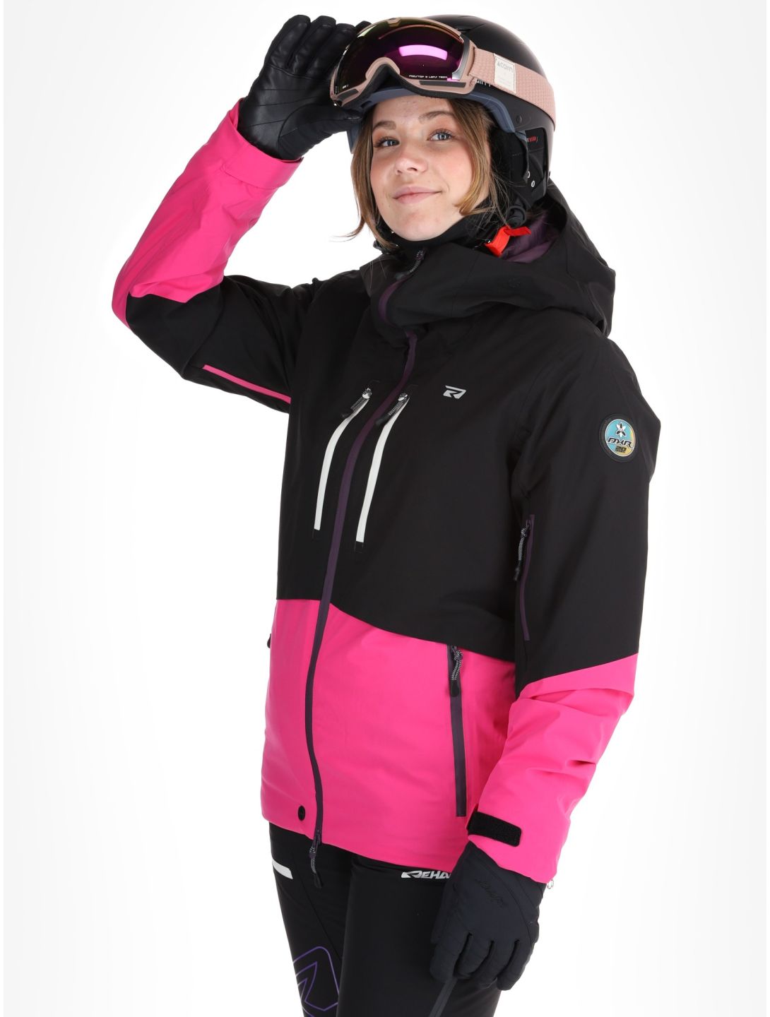 Rehall, Sabinio-R Skijacke Damen Pink rosa, schwarz 