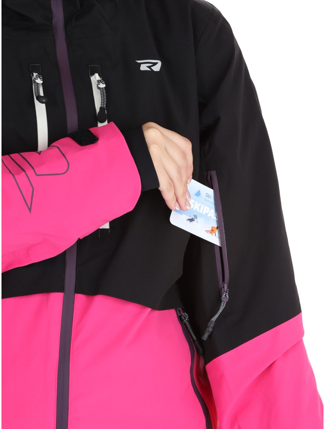 Rehall, Sabinio-R Skijacke Damen Pink rosa, schwarz 