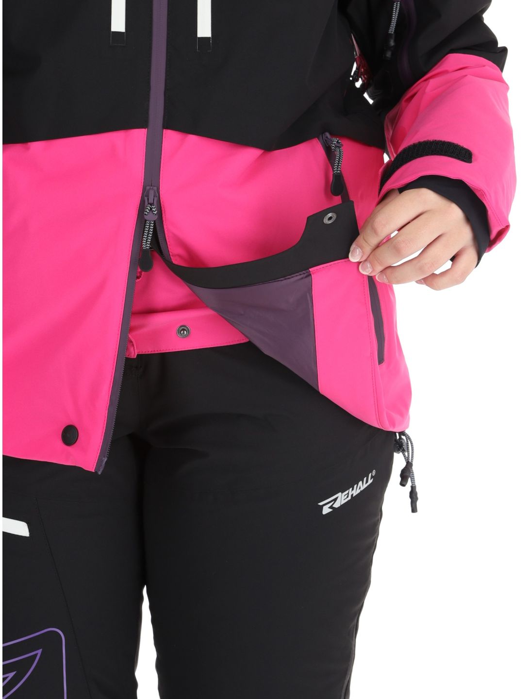 Rehall, Sabinio-R Skijacke Damen Pink rosa, schwarz 