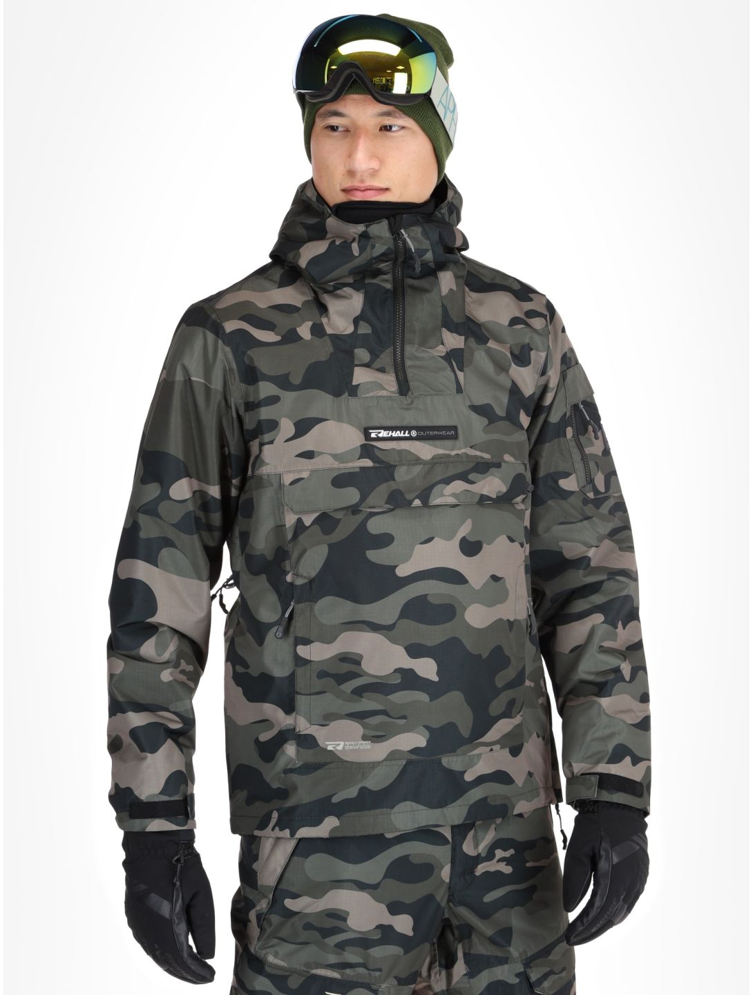 Rehall, Tabor-R Winter Anorak Herren Camo Black schwarz 