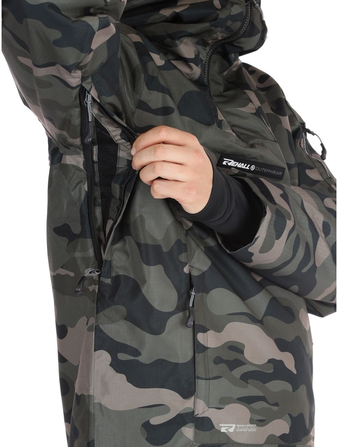 Rehall, Tabor-R Winter Anorak Herren Camo Black schwarz 