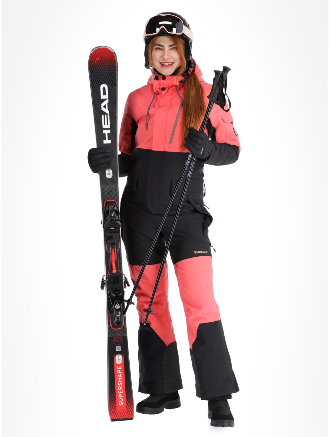 Rehall, Tyger-R Skianzug Damen Calypso Coral rosa, schwarz 