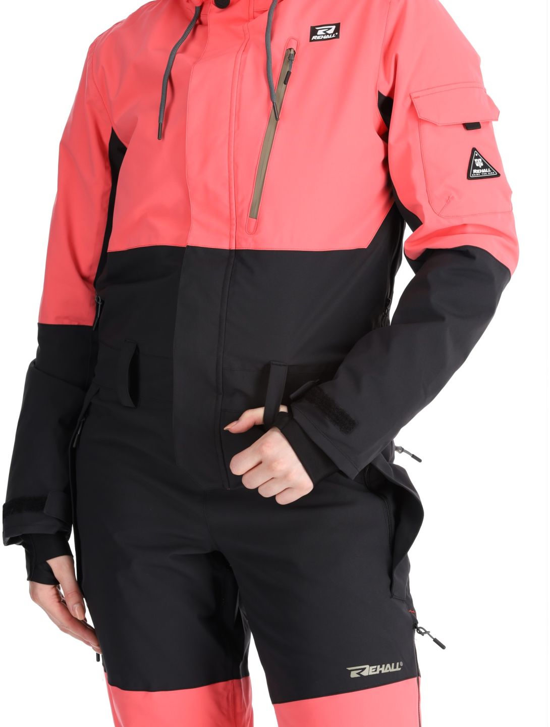 Rehall, Tyger-R Skianzug Damen Calypso Coral rosa, schwarz 