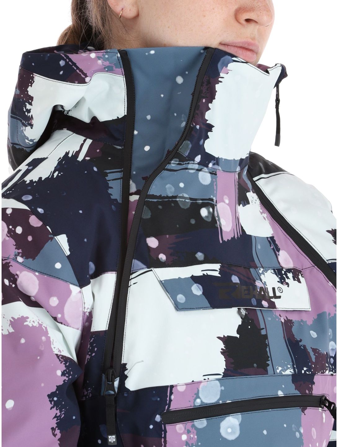 Rehall, Vie-R Skijacke Damen Camo Abstract Lavender mehrfarbig, violett 