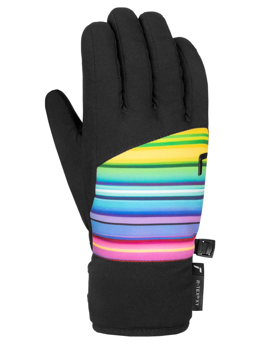 Reusch, Beatrix R-TEX® XT Skihandschuhe Kinder Black / Multicolour Lines mehrfarbig, schwarz 