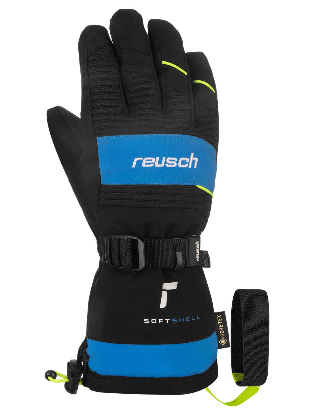 Reusch, Reusch Maxim GORE-TEX Fäustlinge Kinder Black / Briljant Blue / Safety Yellow blau, gelb, schwarz 