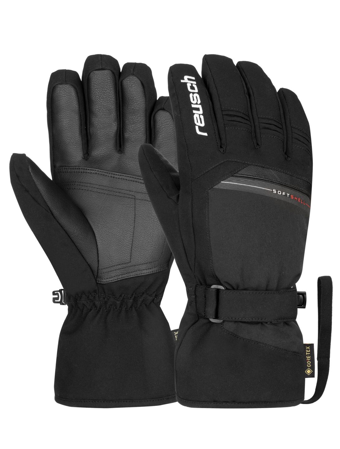 Reusch, Reusch Stanley GORE-TEX Skihandschuhe Herren Black / White schwarz, weiß 