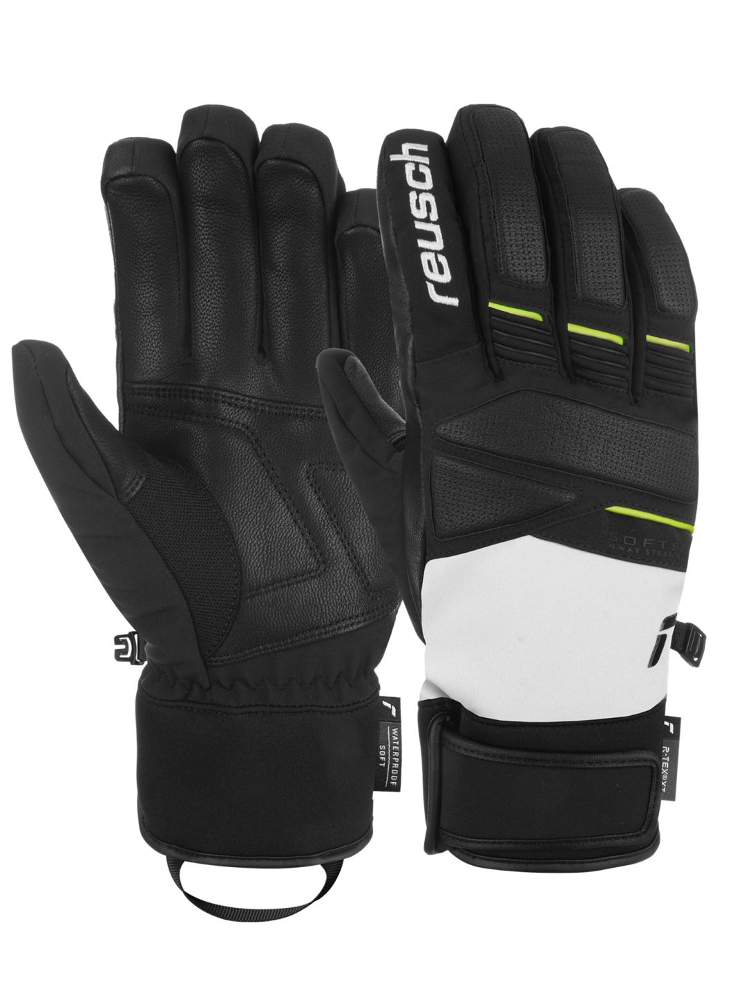 Reusch, Reusch Thunder R-TEX® XT Skihandschuhe Herren Glacier Grey / Black / Safe Yellow gelb, grau, schwarz 