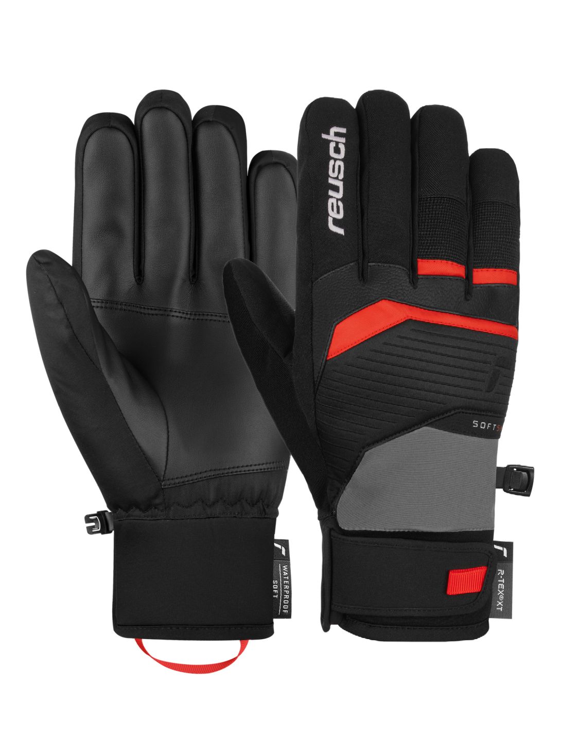 Reusch, Reusch Venom R-TEX® XT Skihandschuhe Herren Steel Gray / Fire Red grau, rot 