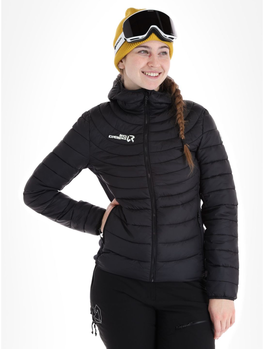 Rock Experience, Fortune Hybrid Skijacke Damen Caviar schwarz 