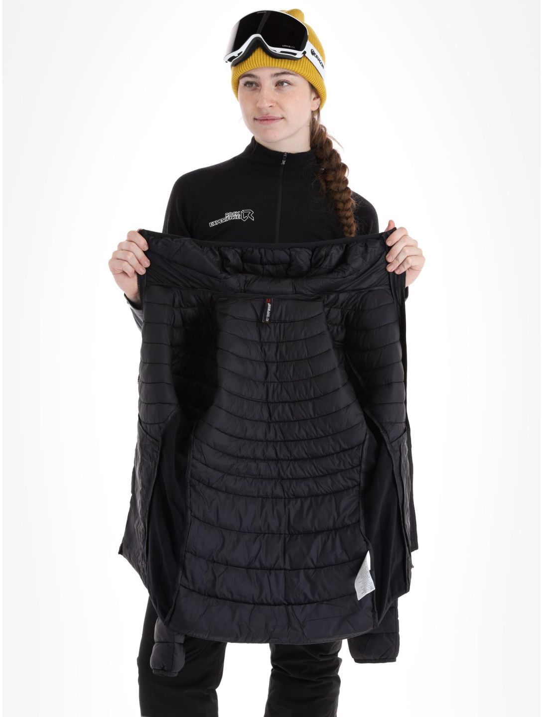 Rock Experience, Fortune Hybrid Skijacke Damen Caviar schwarz 