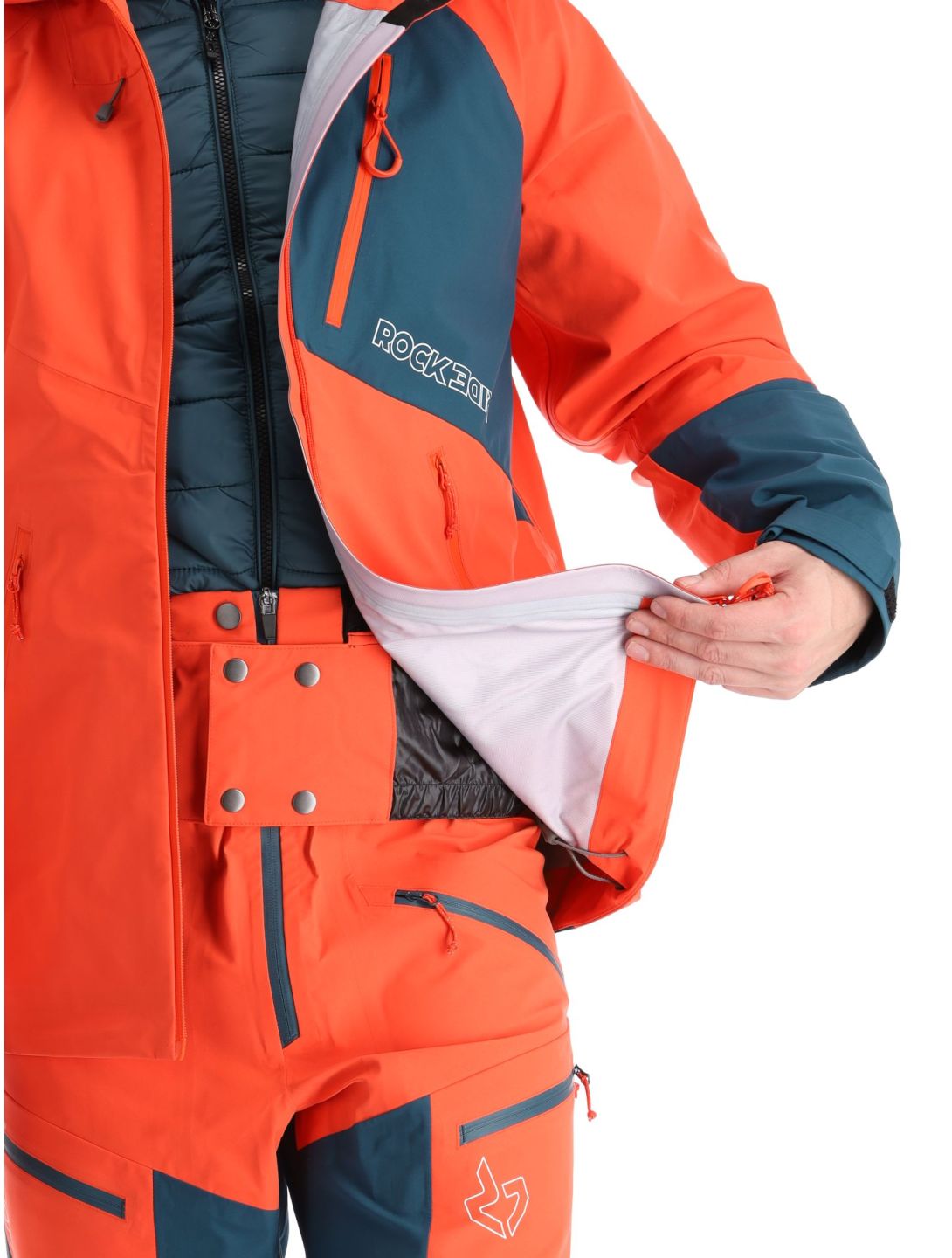 Rock Experience, Ice Thriller Hardshell Skijacke Herren Cherry Tomato / Reflecting Pond grau, rot 