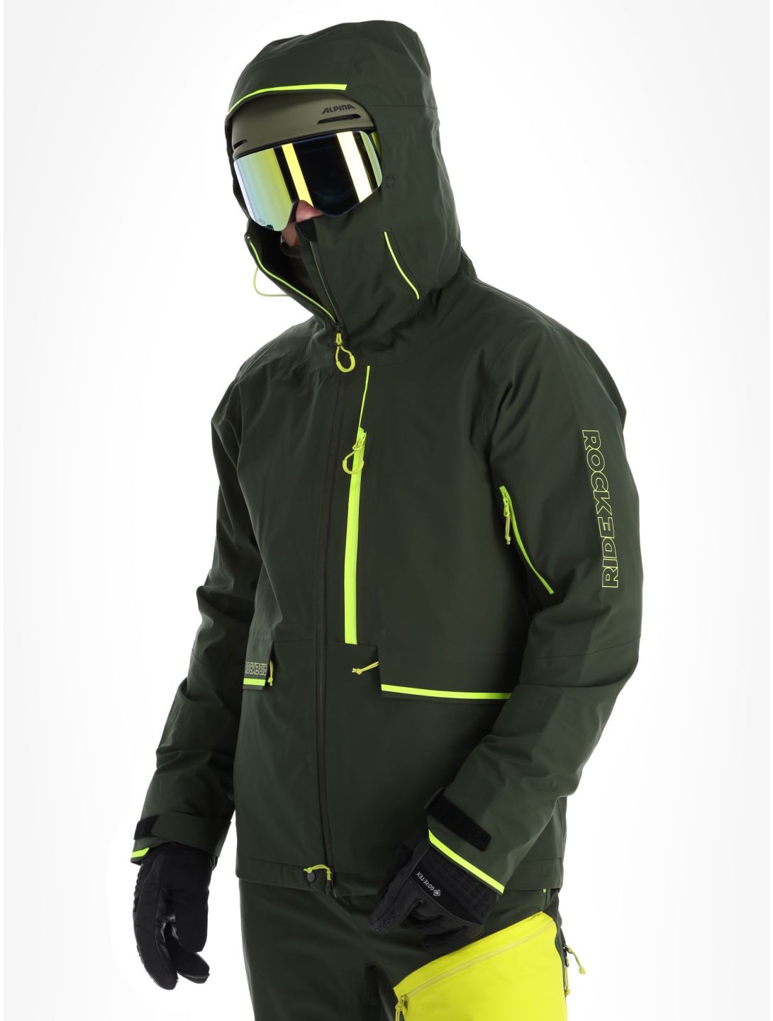 Rock Experience, Rockmantic Hardshell Skijacke Herren Kombu Green / Safety Yellow gelb, grün 