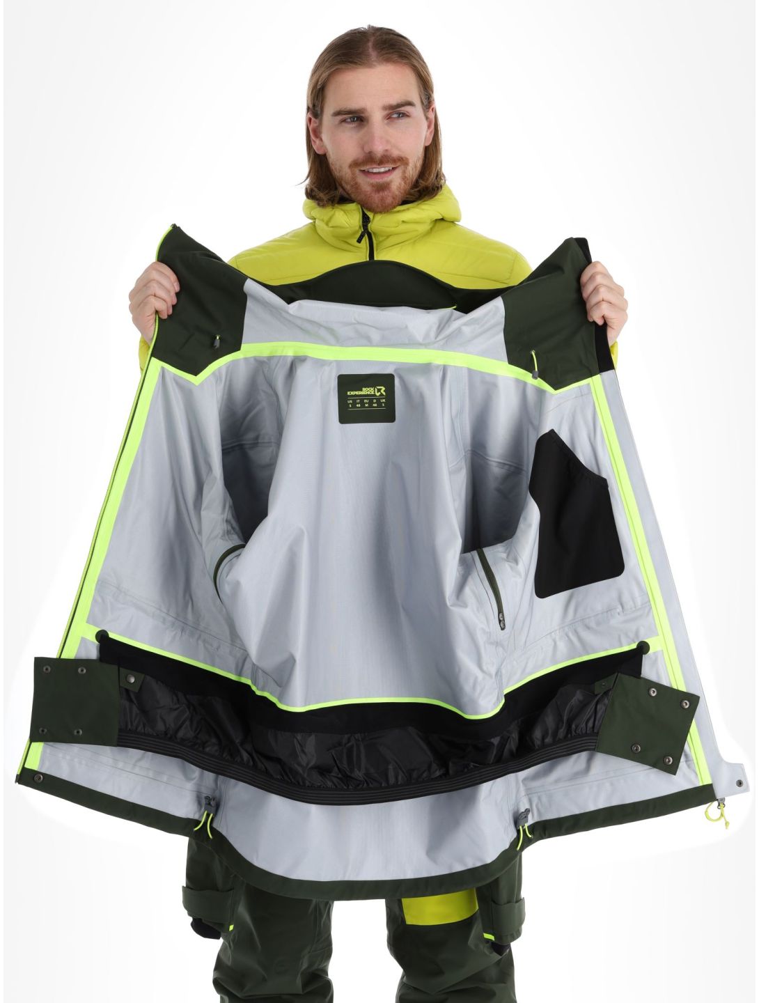 Rock Experience, Rockmantic Hardshell Skijacke Herren Kombu Green / Safety Yellow gelb, grün 